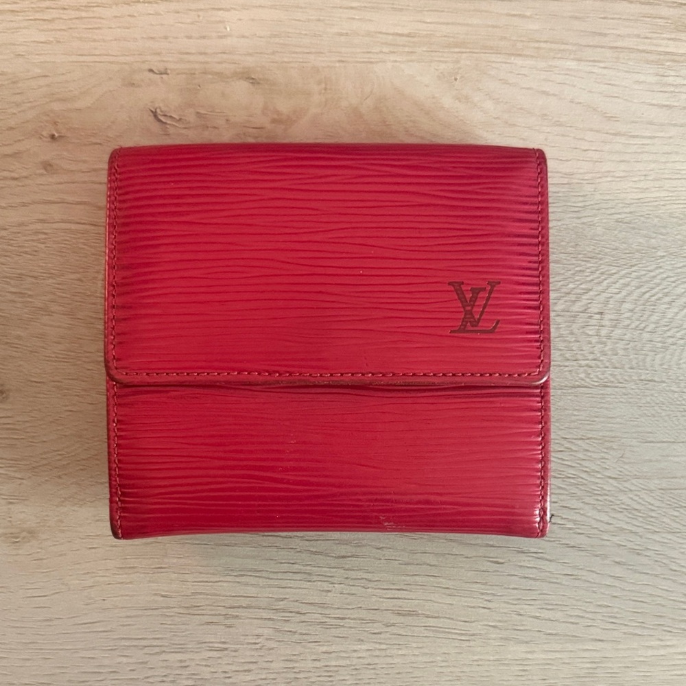 Louis Vuitton Red Epi Compact Wallet